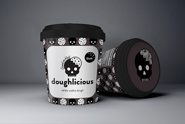 Image of cookie dough packaging black flavor