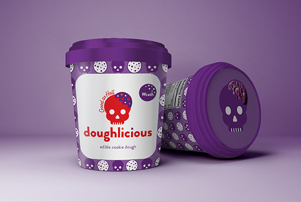 Image of cookie dough packaging purple flavor