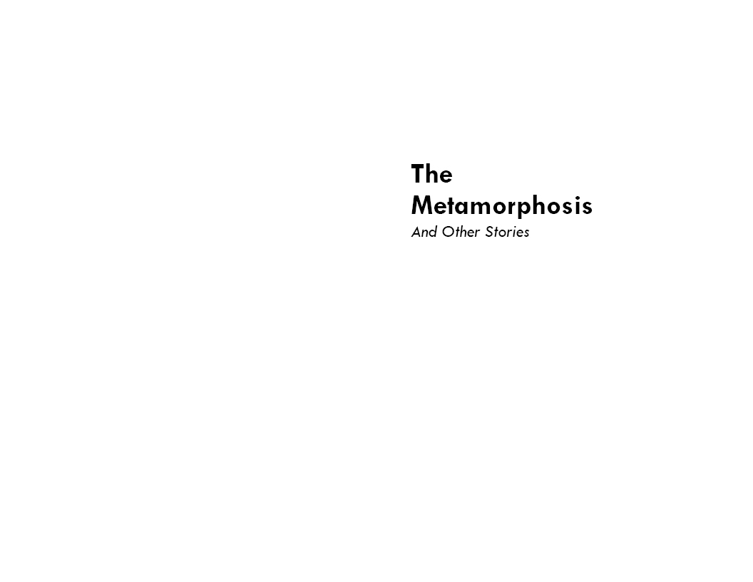 Image of The Metamorphosis inner book design