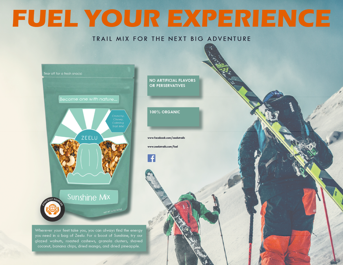 Image of Zeelu Trail Mix promotional poster